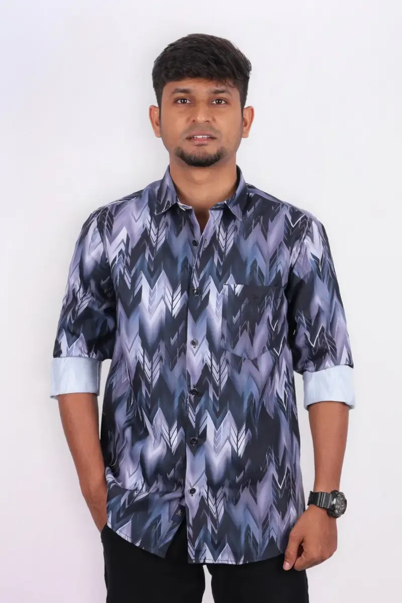Men's Cotton Printed Casual Shirt