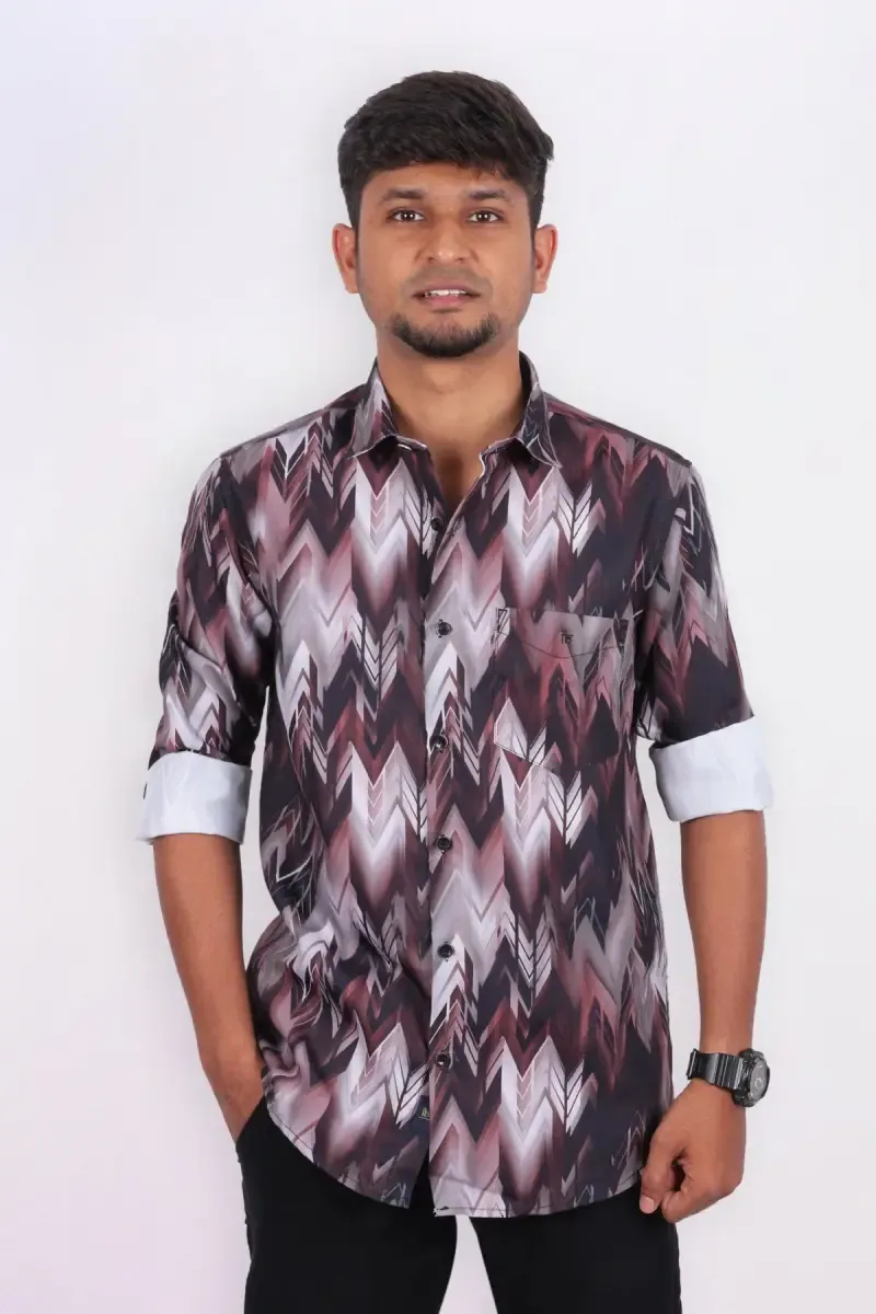 Men's Cotton Printed Casual Shirt