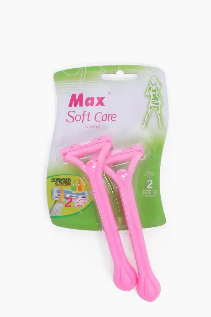 Max Soft Care Disposable Razor with Lubricant Strip - Pack of 2