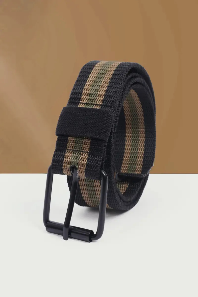 Canvas Striped Casual Belt for Men