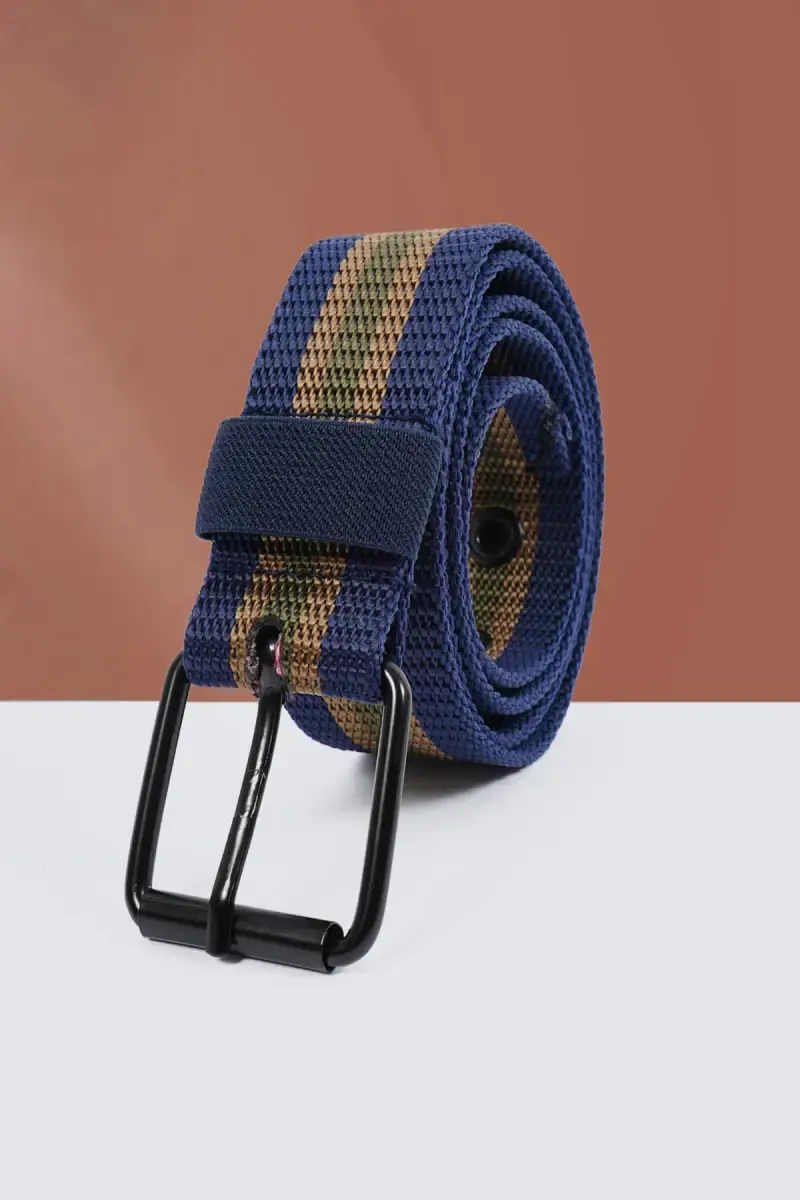 Canvas Striped Casual Belt for Men