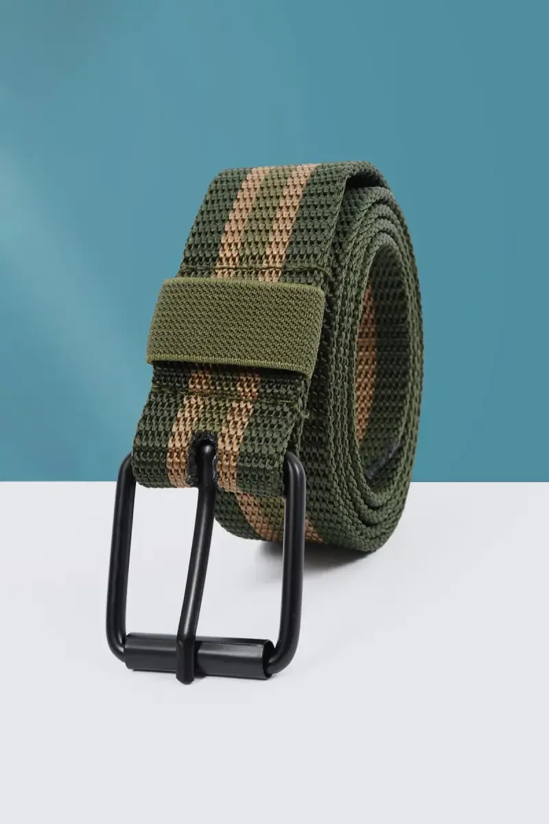 Canvas Striped Casual Belt for Men