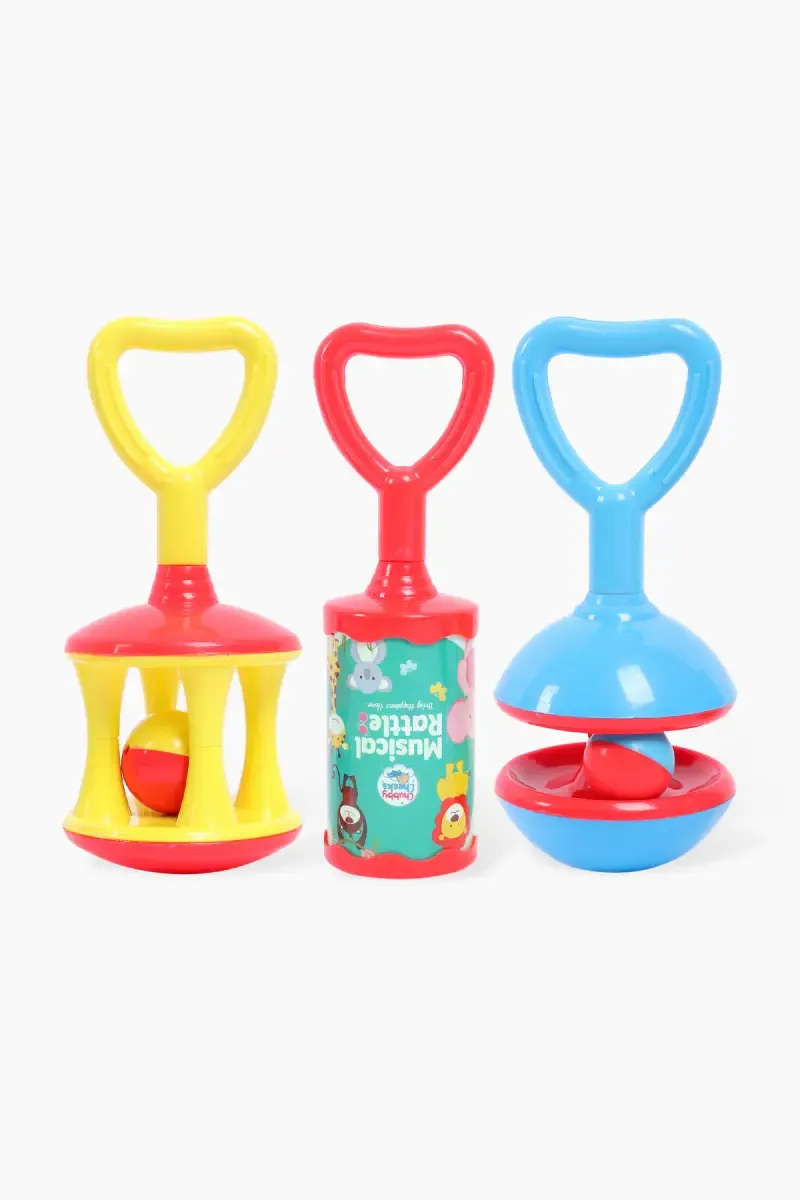 Chime Musical Rattles (Multicolor) - Pack of 3