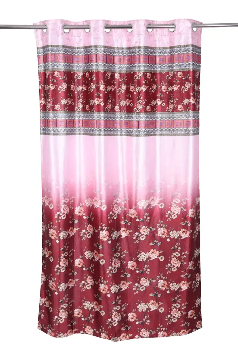 Polyester Floral Door Curtain, Kalai Cotton - 7x4 Feet (Approx)