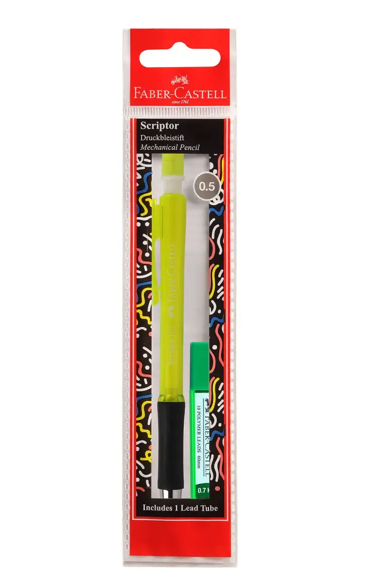 Faber-Castell Mechanical Pencil 0.7 mm with Lead (Yellow Pack of 1)