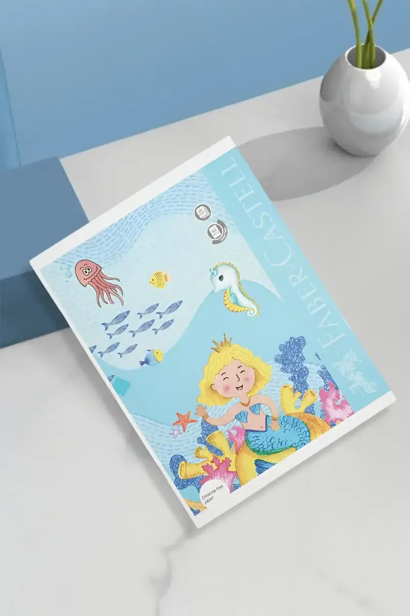 Faber Castell Student Notebook, Double Line – 80 Pages (Sky Blue)