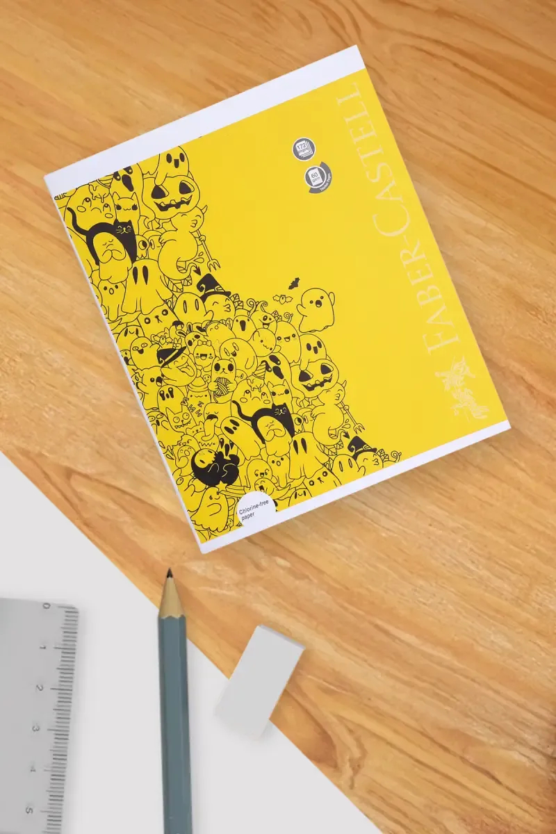 Faber-Castell Student Notebook – 172 Pages (Yellow, Horizontal)