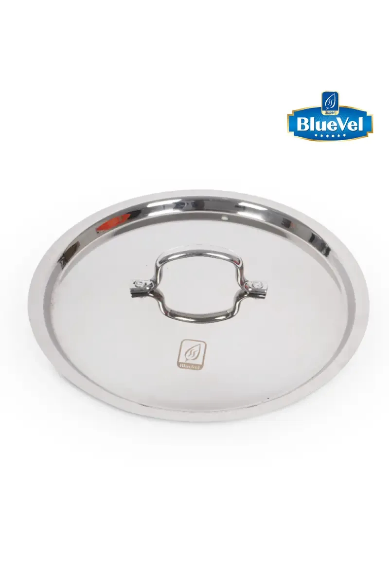 Bluevel Triply Stainless Steel Lid, 24 Cm, Premium Quality, 3 Layer Thick Body, 100% Toxin-Free, Naturally Non-Stick