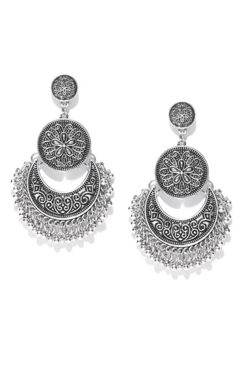 Afghani Tribal Oxidized Dangler Earrings for Girls & Women