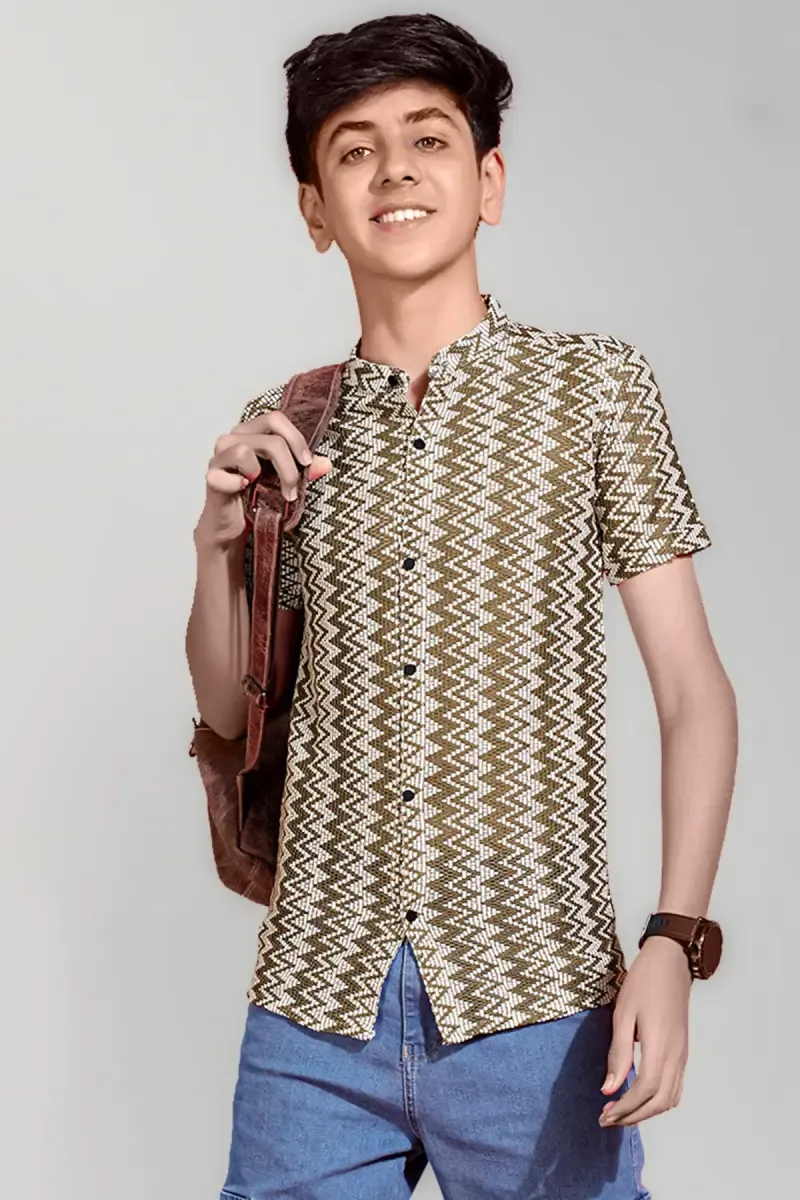 Boy's Chevron Printed Shirt