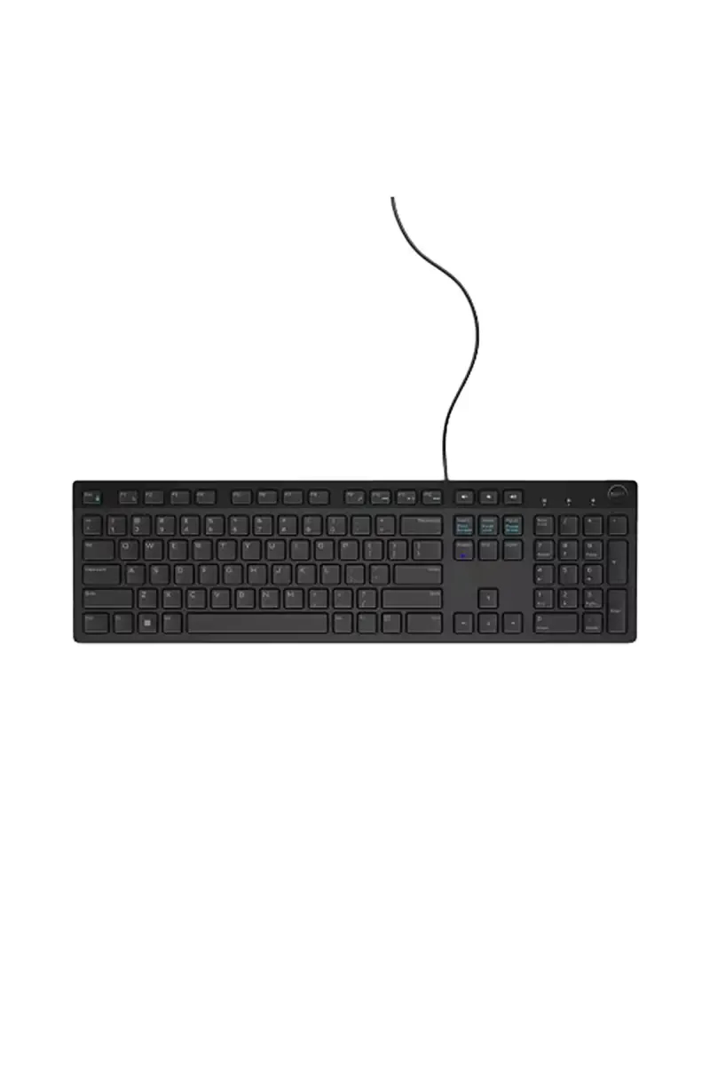 Dell KB216 Multimedia Wired Keyboard with Super Quite Plunger, Spill Resistant (Black)
