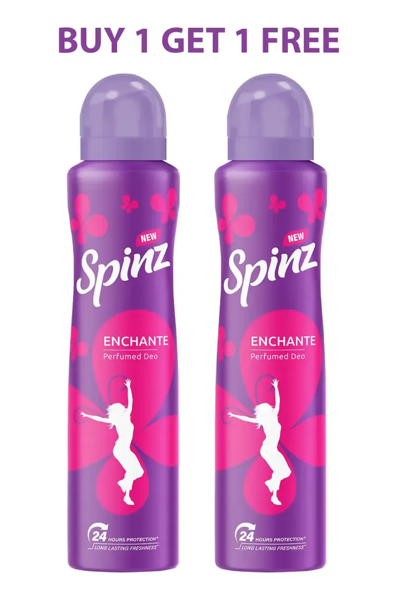 Spinz Enchante Perfumed Deodrnt- 200ml X 2 (Buy 1 Get 1 Free) 