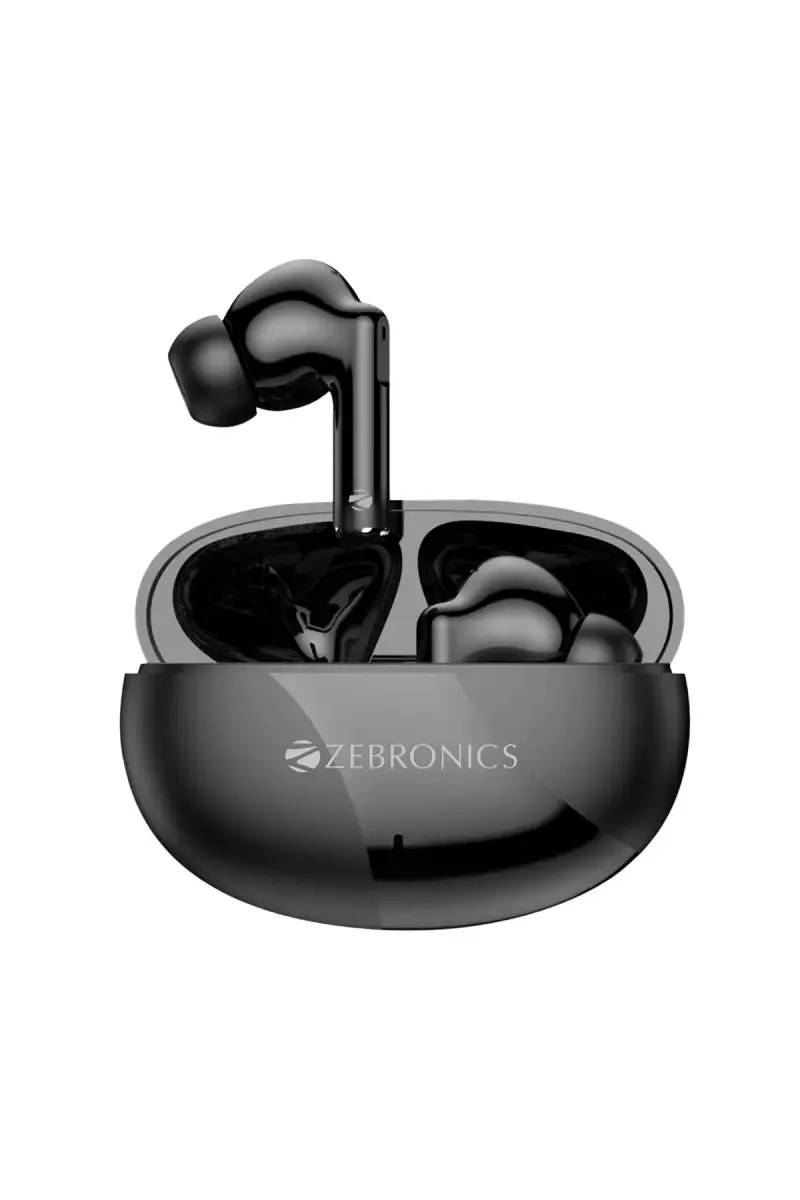 Zebronics Pods 121 In Ear TWS Earbuds with 13mm, 6 hrs Playtime, Voice Assistant, Splash (Black)