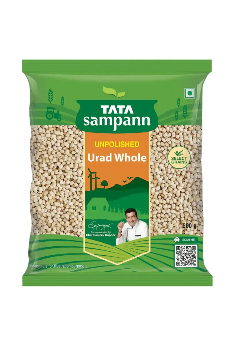 Tata Sampann Unpolished Whole Urad Dal - 500g