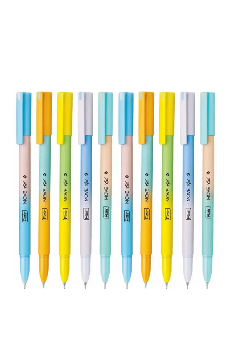 Flair Move Gel Pen (Blue Ink, Pack of 10)