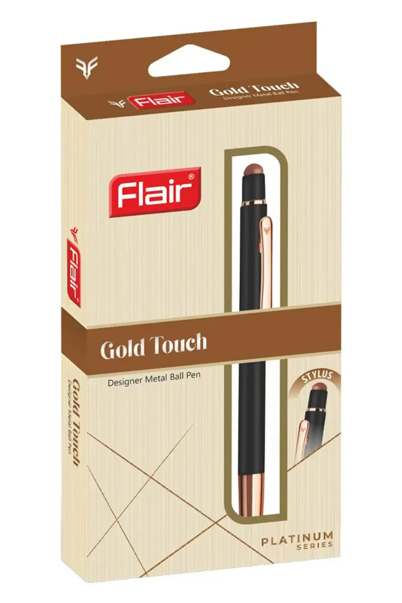 Flair Gold Touch Designer Metal Ball Pen (Blue, Pack of 1)