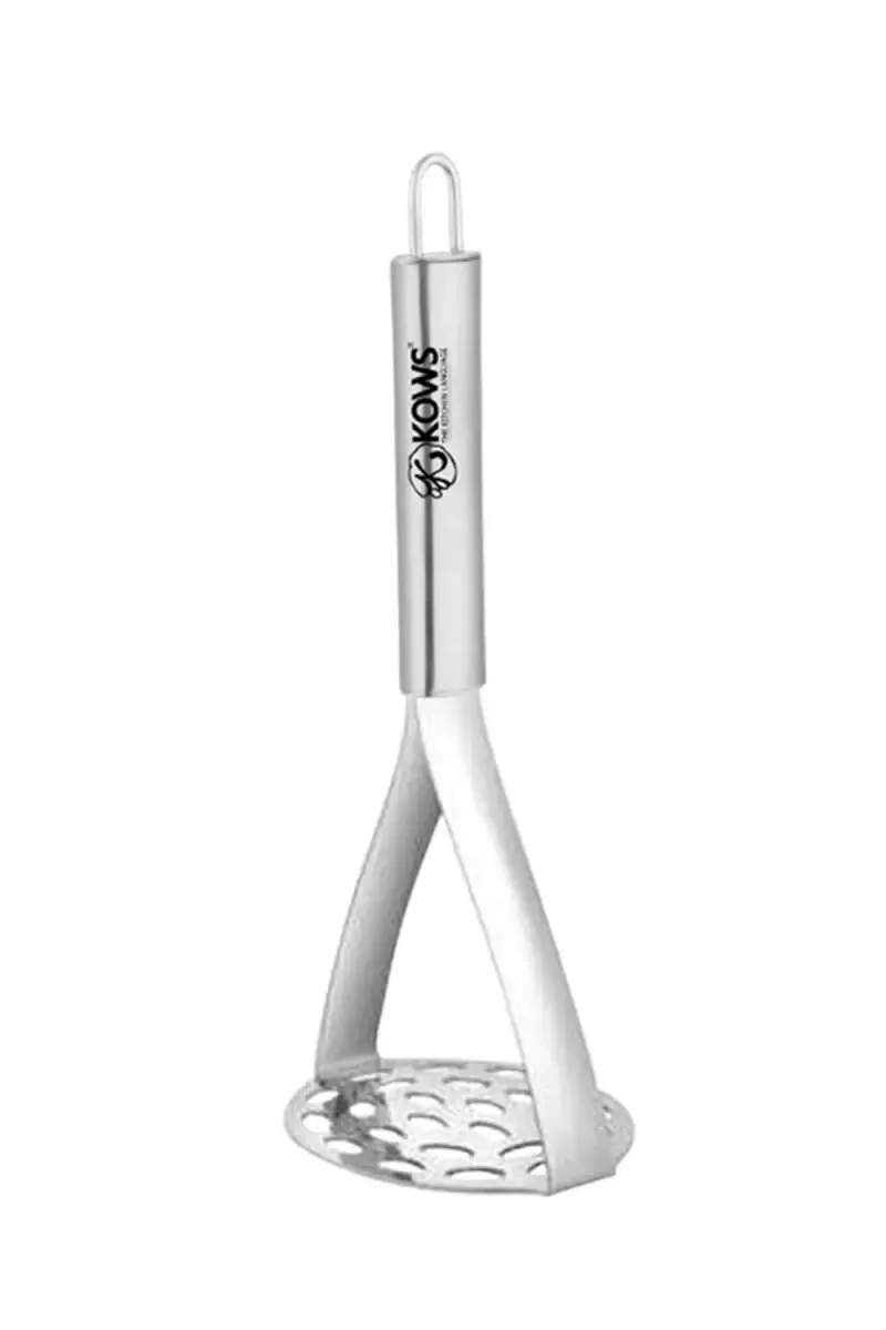Kows Kitchen Stainless Steel Potato Masher - 22cm
