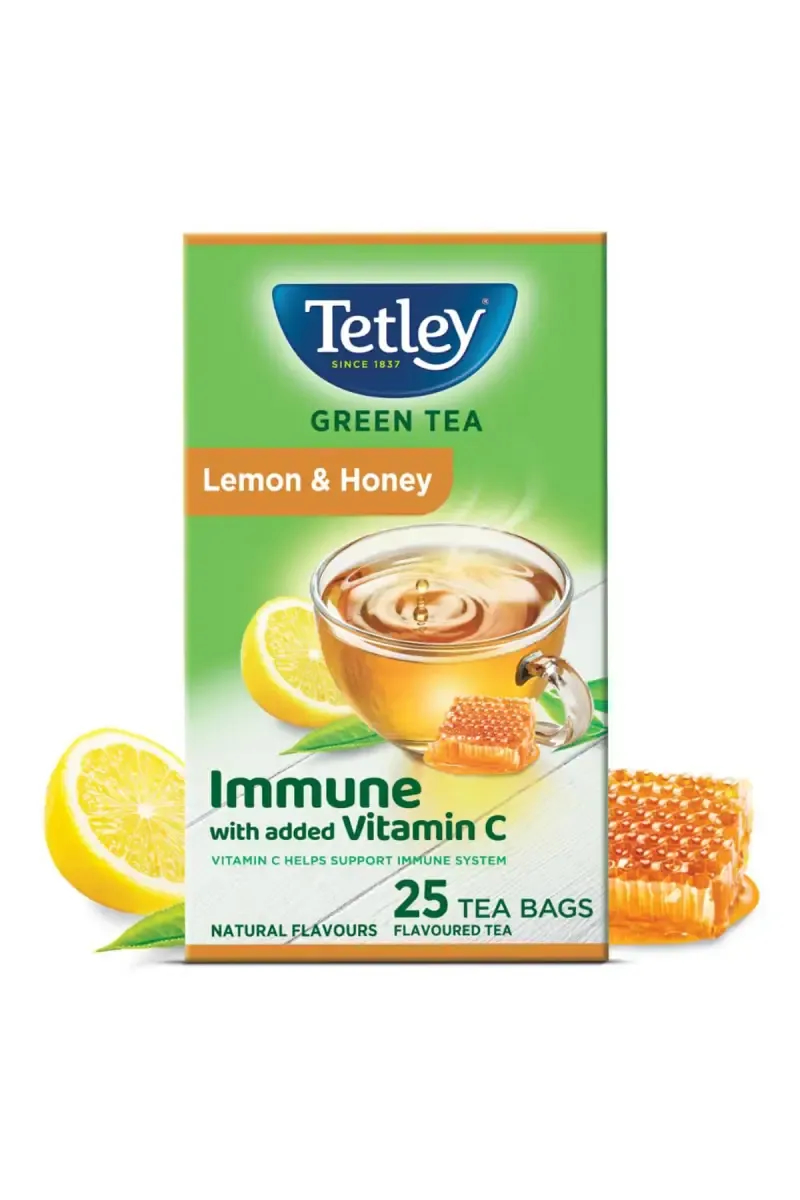 Tetley Lemon & Honey Green Tea (25 Bags x 1.4 g each)