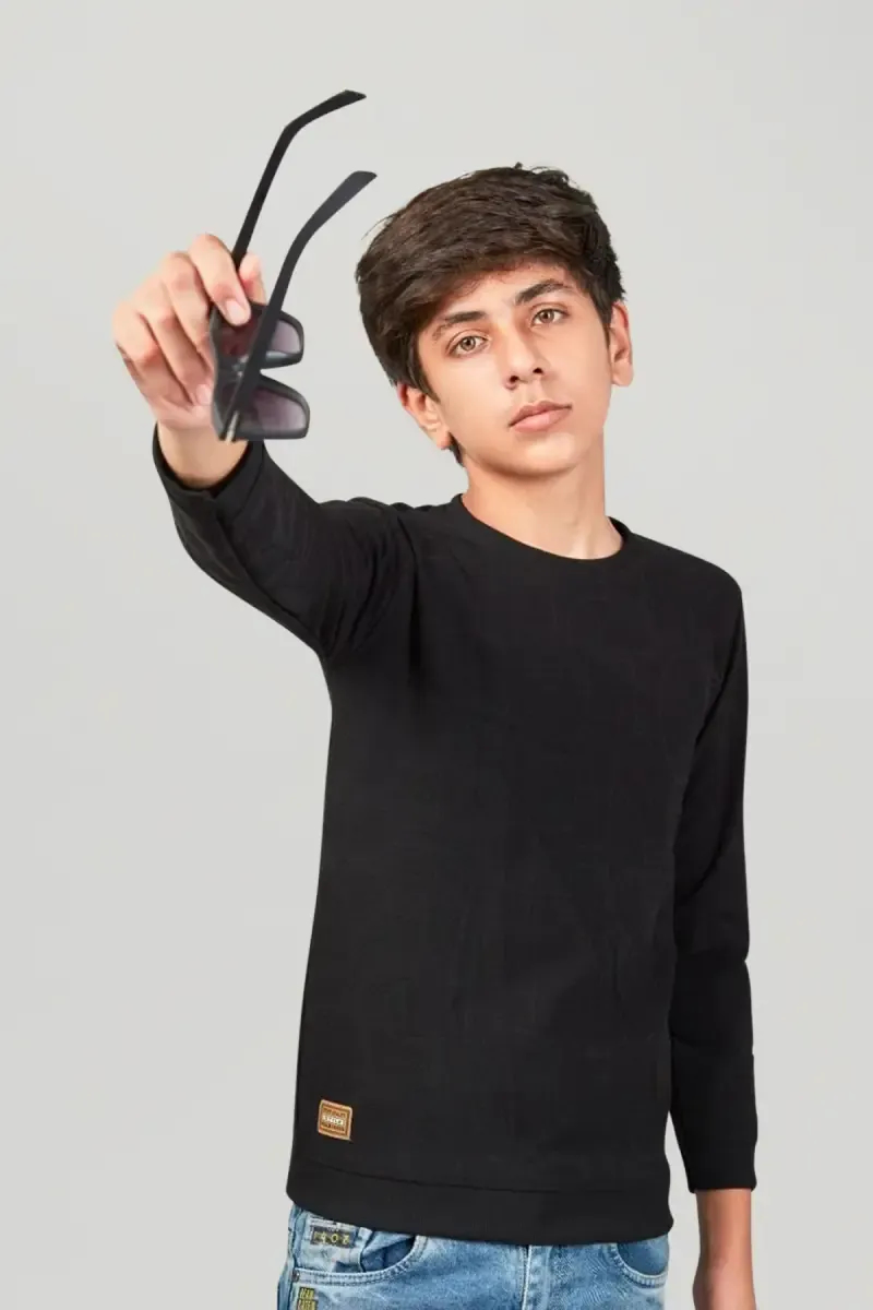 Boy's Cotton Round Neck Casual T-shirt