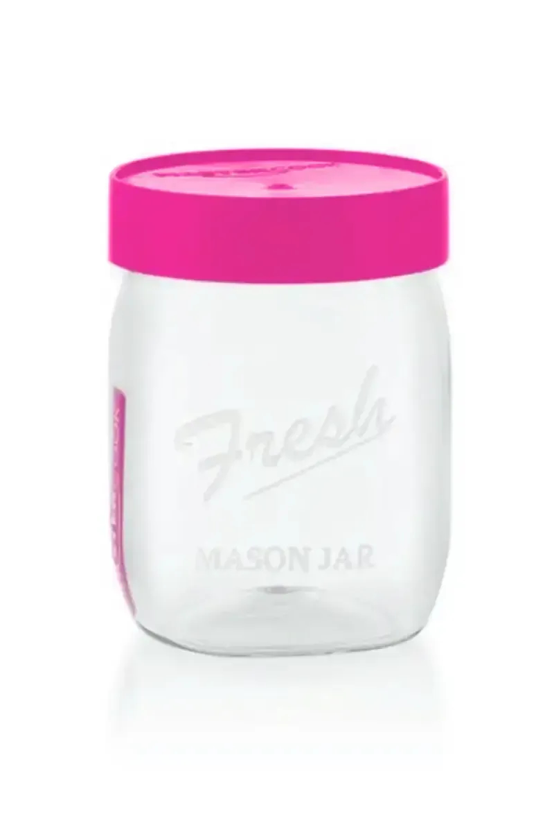 Mastercook Plastic Mason Jar Container - 600 ml