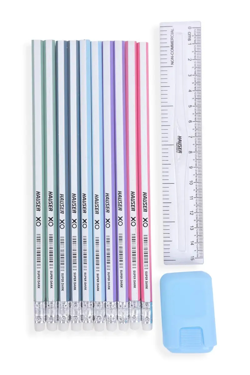 Hauser XO Premium Super Dark Pencil Kit (Multicolor) - Pack of 10