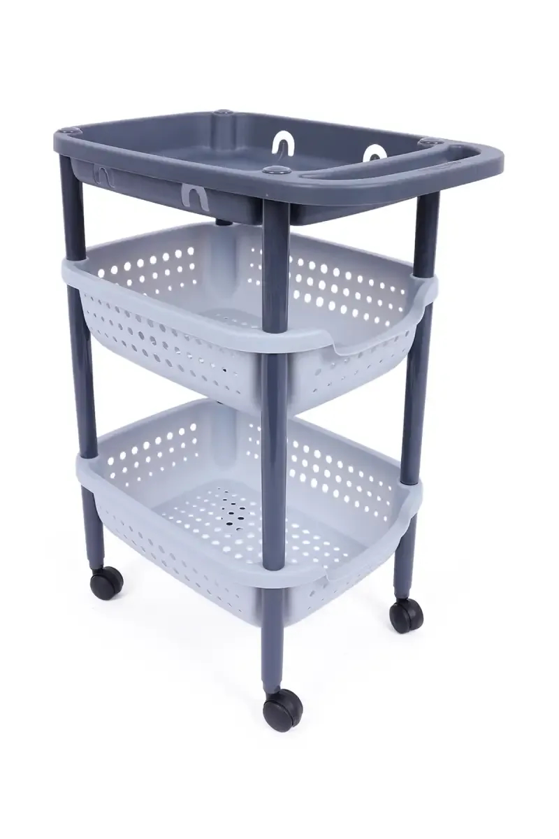 Mastercook Plastic 3 Layer Mexico Trolly - 40cm