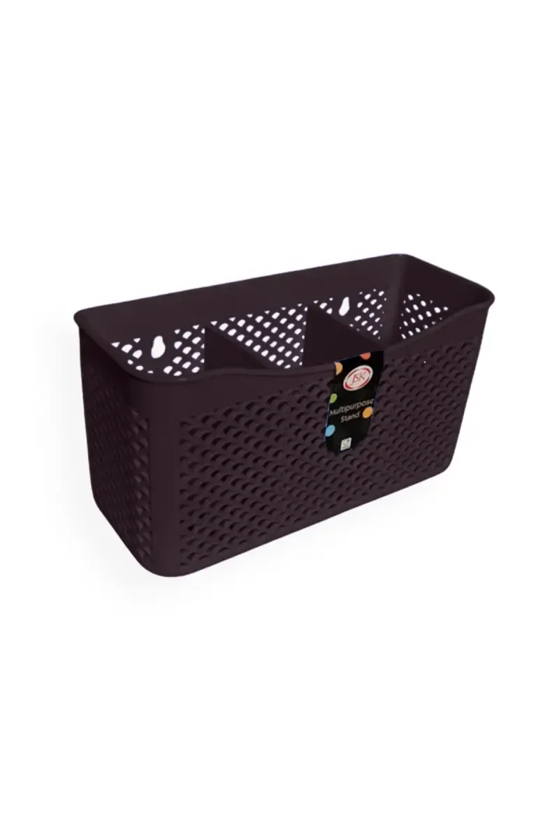 Plastic 3 Compartment Multipurpose Stand - 20 x 10 Cm