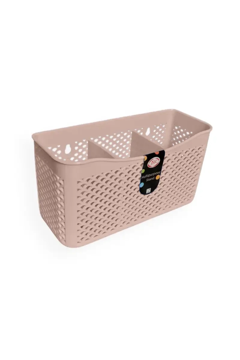 Plastic 3 Compartment Multipurpose Stand - 20 x 10 Cm