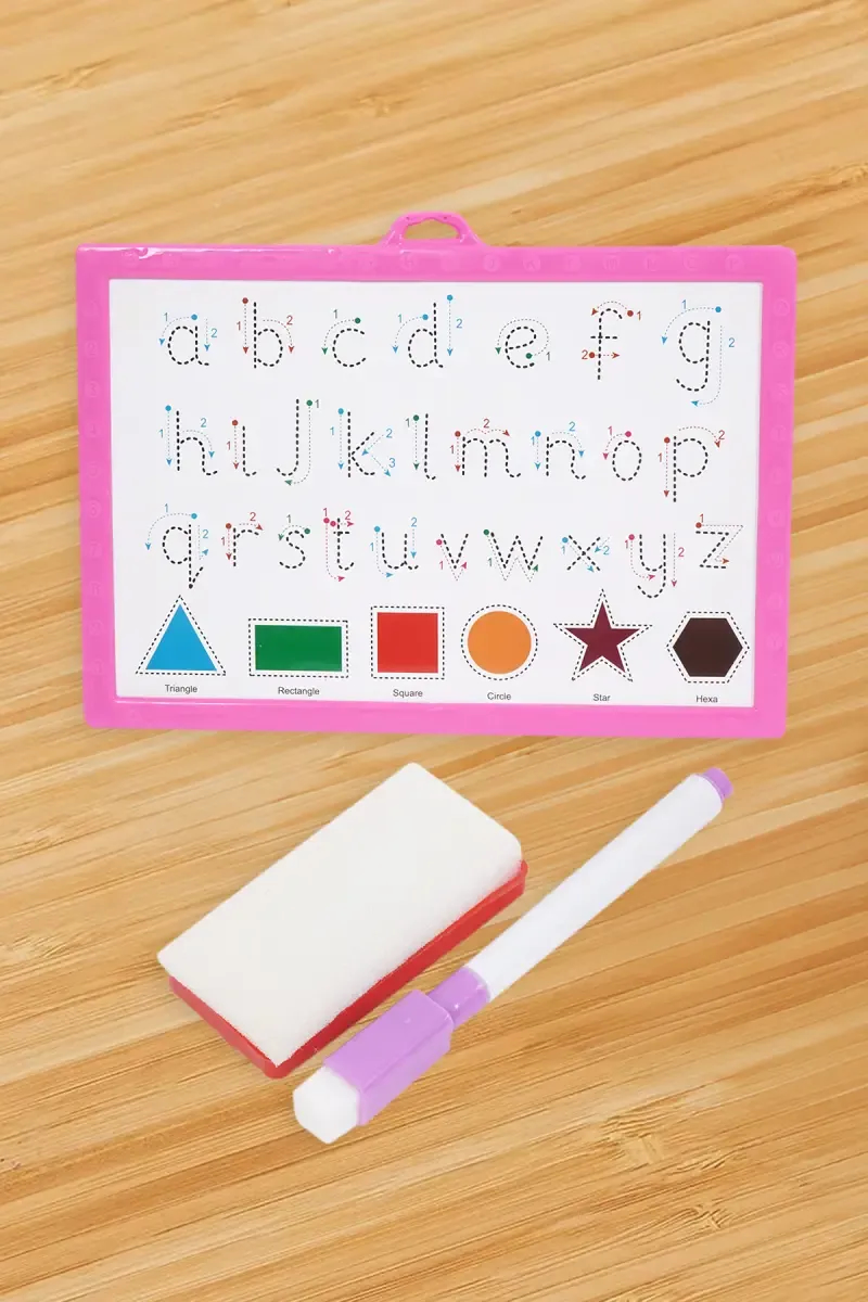 Write & Wipe Dot To Dot Writing Board (Pink) 