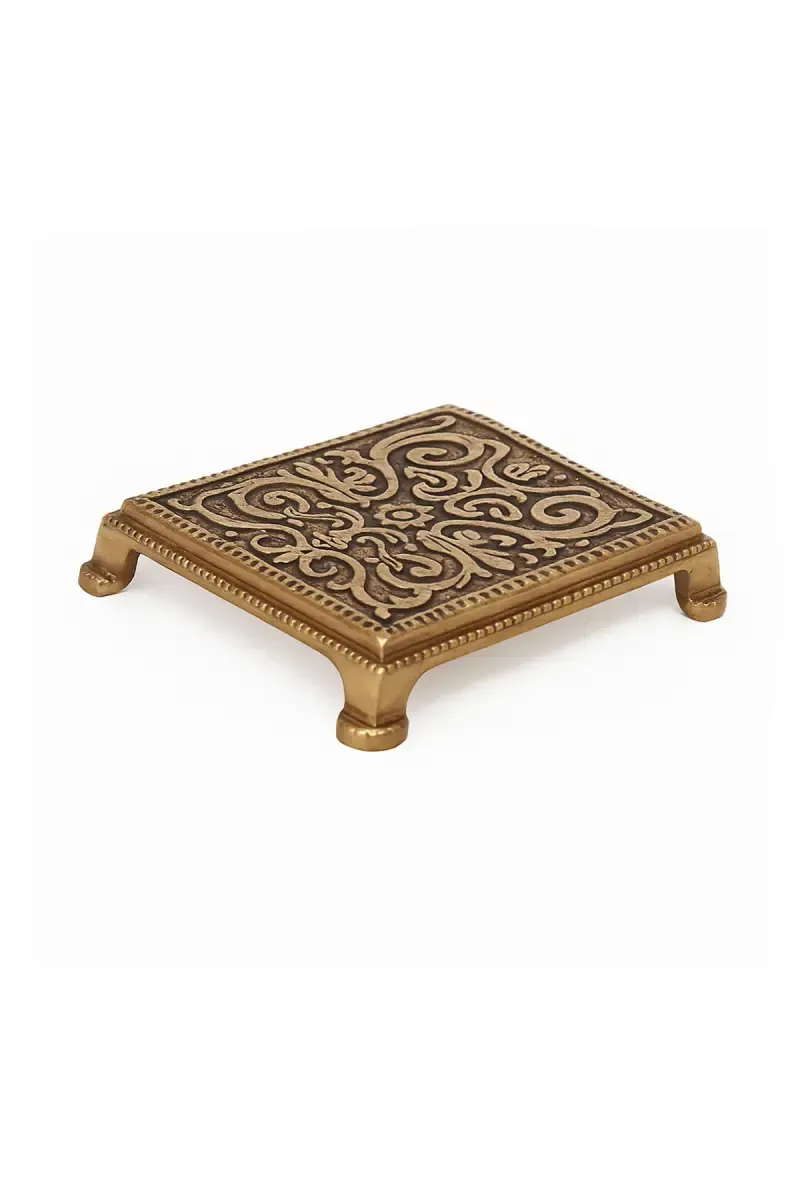 Brass Chowki Stand - 8 CM