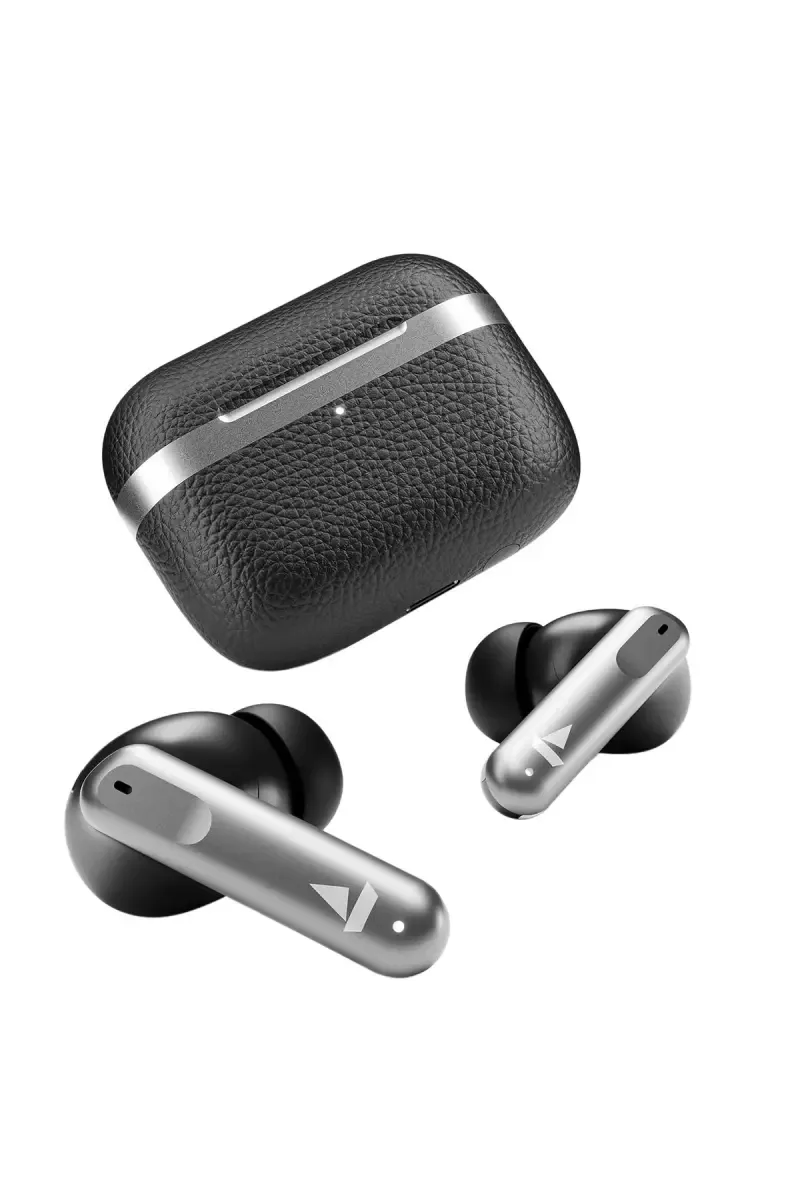 boAt Airdopes 111v2 In Ear TWS Earbuds with Leather Finish, 50 Hrs Battery, Dual Pair (Classic Black)