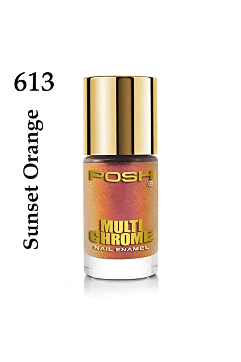 Posh Long-lasting Shine High Gloss Nail Polish - 9ml (613 Sunset Orange)