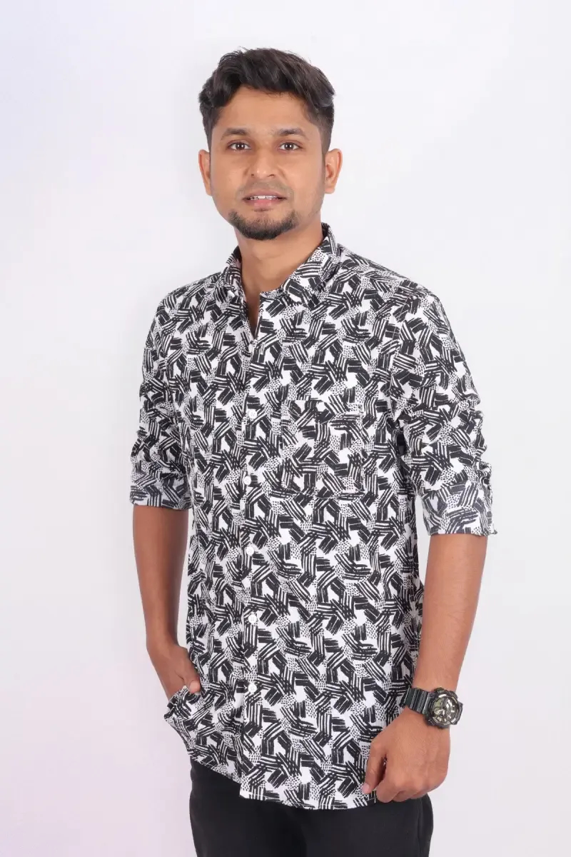 Cotton Printed Casual Shirt for Men