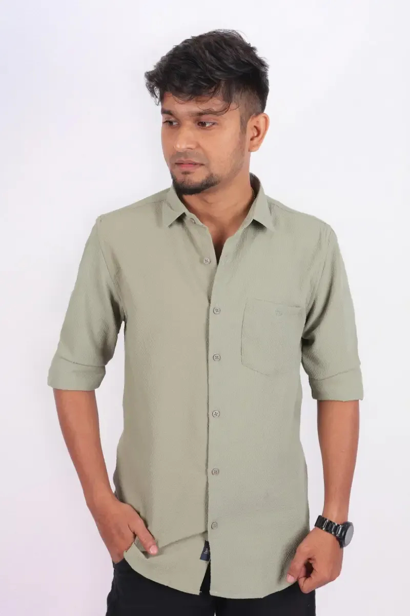 Men's Self Designed Casual Shirt