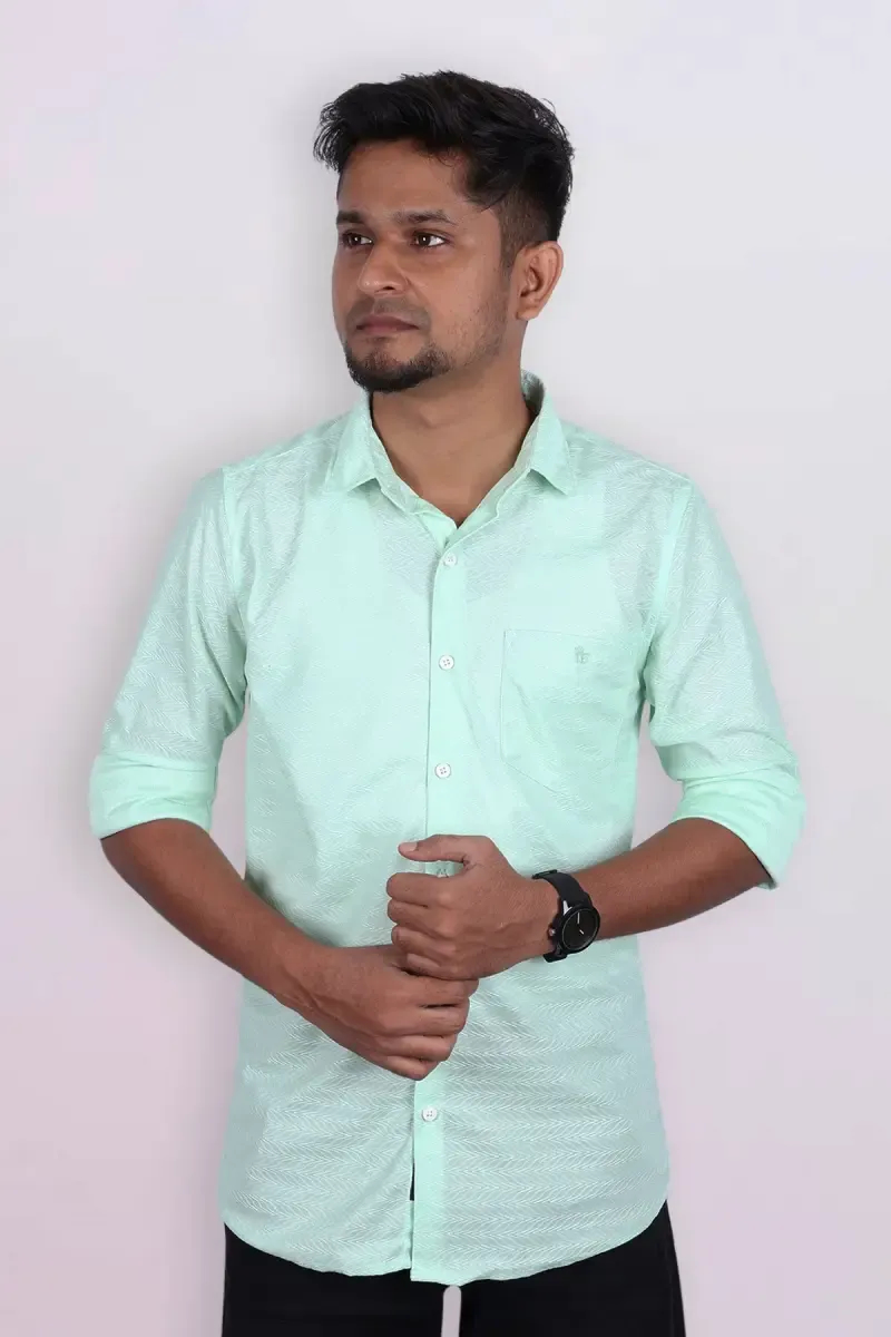 Men's Self Designed Casual Shirt