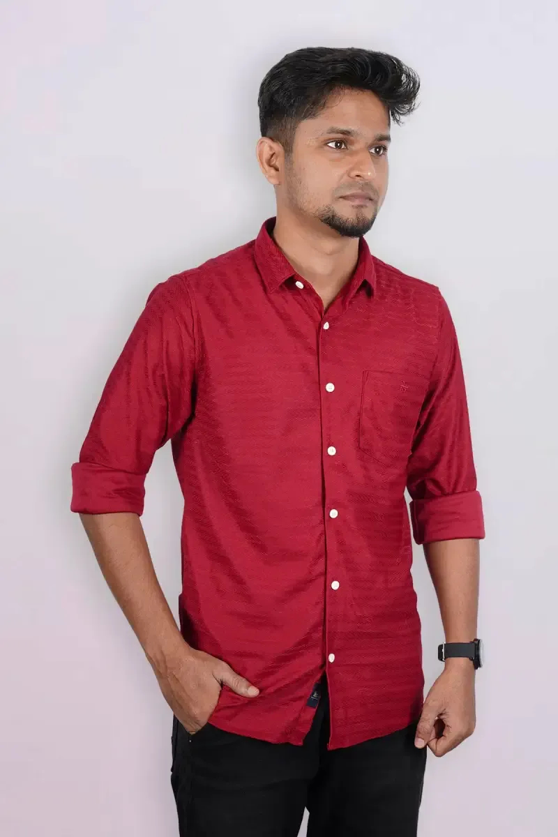 Men's Self Designed Casual Shirt
