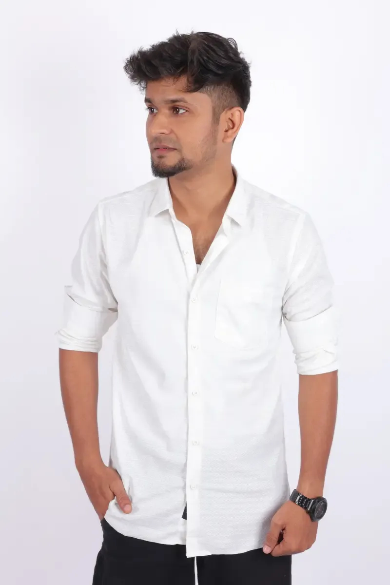 Men's Self Designed Casual Shirt