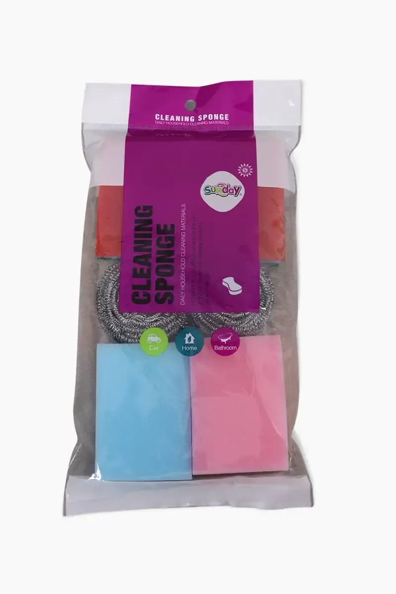 Sponge & Stainless Steel Cleaning Sponge N Scrubber – Set of 9