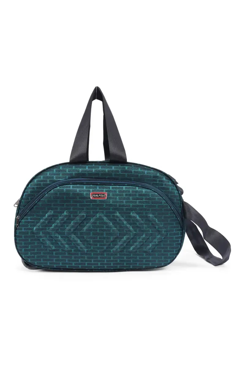 Unisex Large Solid Travel Duffle Bag with Zipper & Hand-Carry Strap