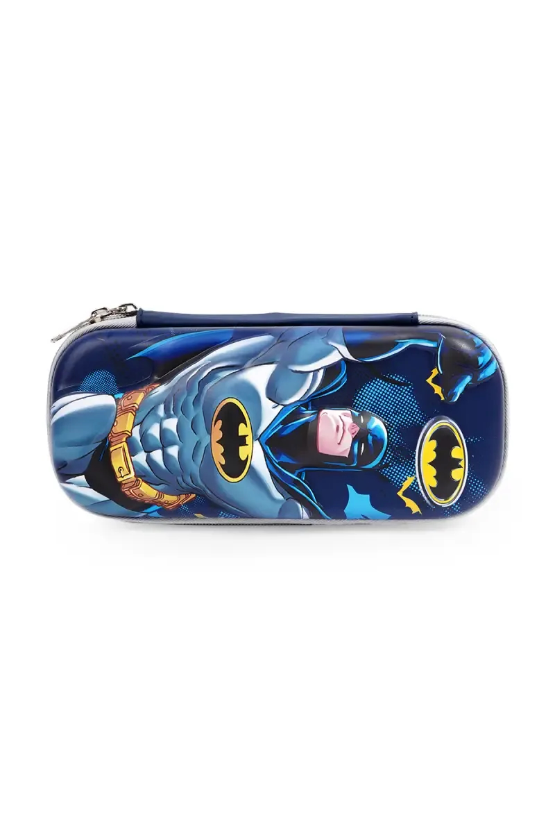 Bat Man Pencil Pouch with Pencil Tray 