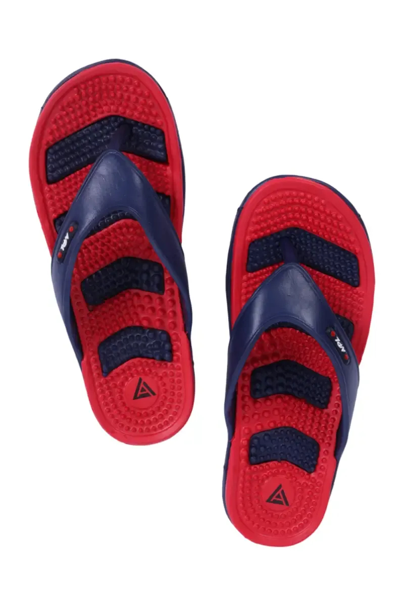 Textured Acupressure Footbed V-Strap Slippers for Men