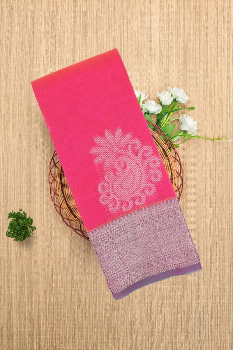 Silk Cotton Woven Design Saree with Blouse for Women