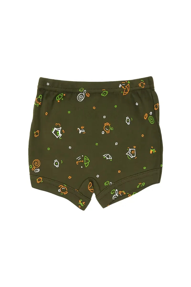 Cotton Printed Trunks for Boys - Green 