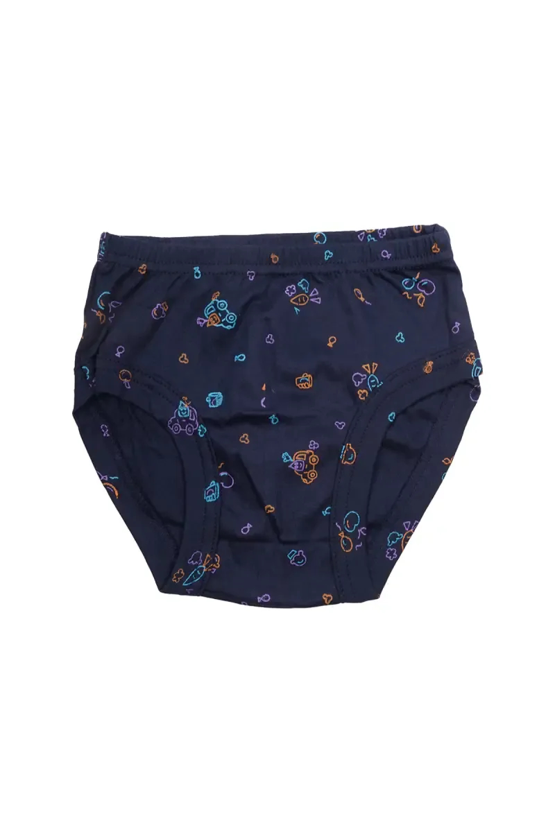  Cotton Printed Brief for Boys - Navy Blue 