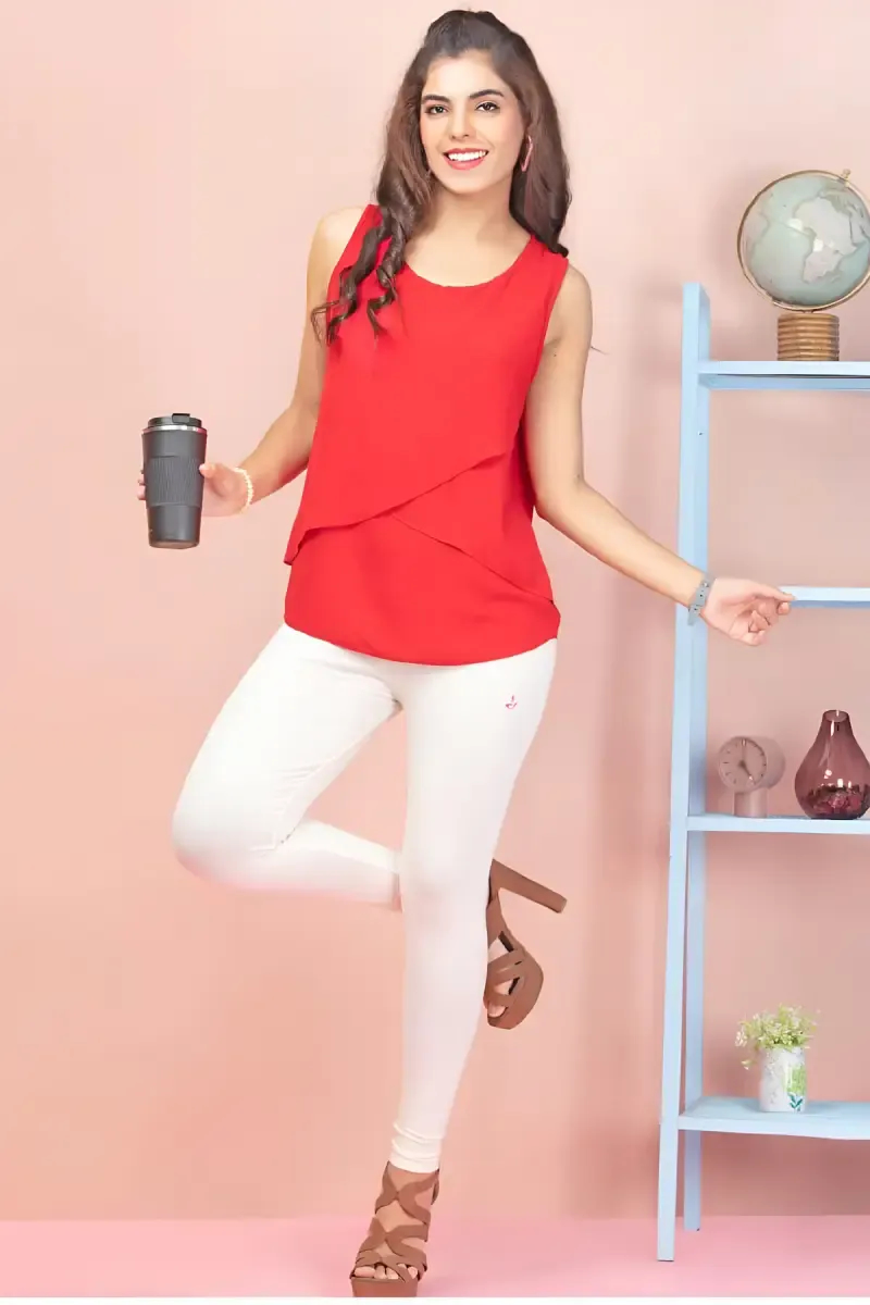 Cotton Lycra Ankle Length Leggings for Women