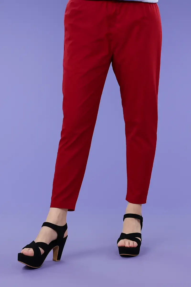 Cotton Straight fit Pant with Pocket for women