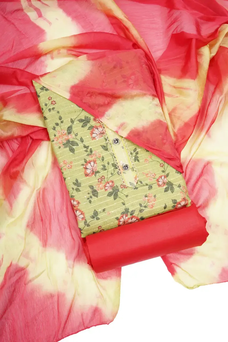 Georgette Floral Printed Unstitched Dress Material for Women