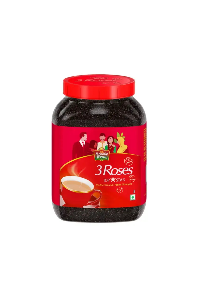 Brooke Bond 3 Roses Top Star Dust Tea - 250 g Jar