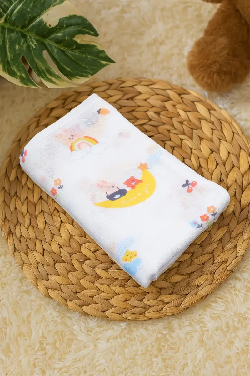 Cotton Towel for Babies - White