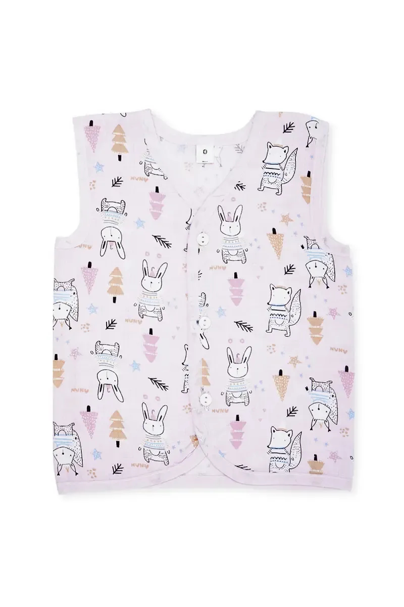 Cotton Button Jhabla for Babies - Baby Pink 